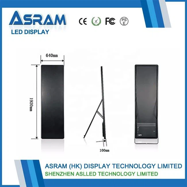Floor Standing Led Poster Display Screen